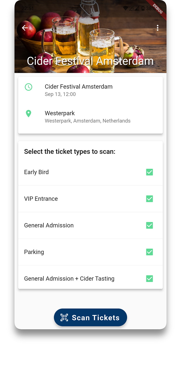 LiveTicket ticket scanner app